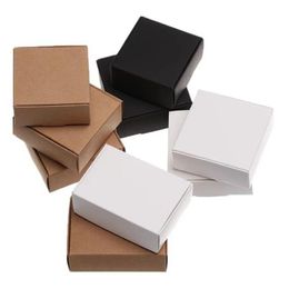 Packing Boxes Wholesale Homemade Soap Gift Packaging Paper Box Brown Kraft White/Brown/Black Drop Delivery Office School Business Indu Dhlgk