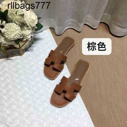 Home Slipper Slippers Sandals Oran Designer Women Organ Summer Wear Leater Flat Beac with Logo H4cv