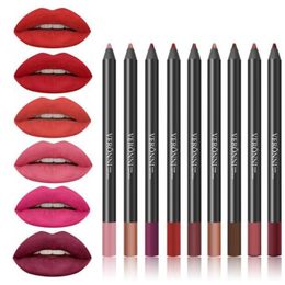 Whole New Fashion Lipstick Pencil Women039s Professional Lipliner Waterproof Lip Liner Pencil 9 Colours Makeup Tools3471353