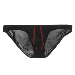 Underpants 1pc Men's Sexy Low Waist Bikini Briefs Pouch Cover Underwear Breathable Male Panties Lingerie