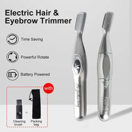 Electric Eyebrow Trimmer Mens And Womens Automatic Eyebrow Trimmer Portable Hair Removal Beauty Trimmer Beginner Beauty Tool 240518