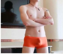 Sexy Seamless Boxer Men Underwear Transparent Trunks Bulge Men039s Shorts Cuecas Underpants4313293
