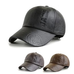 PU Leather Baseball Cap High Quality Winter Cap Men Hat Casquette Gorras Para Hombre Mens Trucker Cap For Male 240506