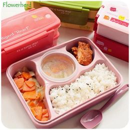 Dinnerware Bento Lunch Box Salad Container Multiple Grids For Dressing Reusable Spork Smart Lock BPA Free Leak Proof