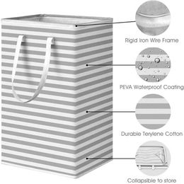 Boxes Storage# 75L Laundry basket Large Clothes storage Basket with Extended handle for Storage basket Toys in Bedroom Foldable Hamper Y240520VO4D