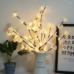 Strings 73cm 20leds Simulation Orchid Bouquet Light String LED Desktop Vase Flower Branch Lamp For Wedding Year Holiday Party Decor