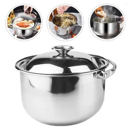 Double Boilers Egg Mixing Bowls Stainless Steel Cooking Pot Stockpot With Lid Prep Kitchen Induction