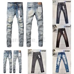 Mens purples Designer Jeans Fashion Distressed Ripped Bikers Womens Denim Cargo for Men B L o e s