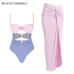 Womens twopiece swimsuit set Vacation sexy One Piece Cover Up Swimwear Beach dress Bathing Suit Monokini bikinis sets 240520