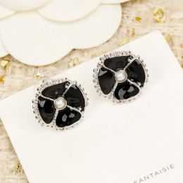 Stud Earrings 2024 Latest Brand Vintage For Women Gift Luxury Jewelry Fashion Pearl Designer Eardrop Lady Party