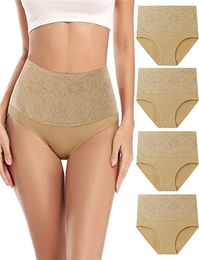 Women039s Panties Cotton Stretch Underwear Briefs Soft Breathable High Waisted Full Coverage Ladies Multipack5960239