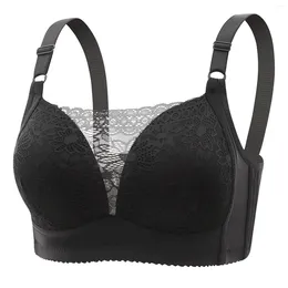Bras Women's Comfortable And Sexy Lace Gathering Anti Sagging Bra Strapping Non Steel Ring