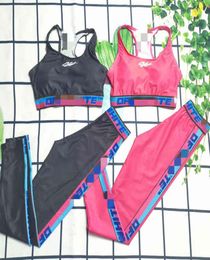 fashion off pants vest split fitness exercise Yoga two piece set conservative slim fit swimsuit women3328149