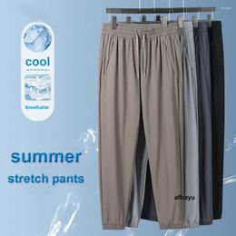 Men's Pants Summer Cool Men Breathable Jogger Plus Size 7XL Fashion Casual Elastic Waist Male Big Trousers