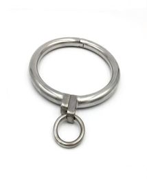 Bondage Stainless Steel Necklet Collar Metal Neck Ring Restraint Locking Pins Adult Bdsm Sex Games Toy For Male Female4846495