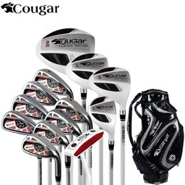 Cougar. MENS golf clubs full set Compelete set Golf driver+wood+irons with bag Clubs carbon and steel shaft R or S free shipping