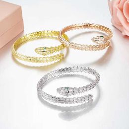 High luxury brand Jewellery designed bracelet Pure Silver Snake Bracelet Womens Style Versatile Light Luxury Exquisite with Original logo box bvilgarly