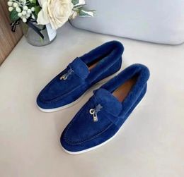 Casual Shoes Women Loafers Suede Leather Flat Walking 2024 For Men Designer Luxury Lovers