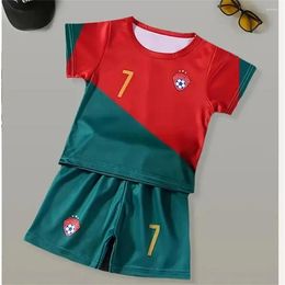 Clothing Sets Children's Boys T-Shirt Set 3-12 Year Top And Bottom Clothes Basketball Soccer Fashion Summer Wear Sport Uniforms