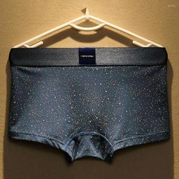 Underpants Breathable Boxer Shorts Men Underwear Men's Starry Sky Dot Print With Wide Waistband For Quick-drying