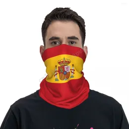 Scarves Spain Flag Spanish National Neckerchief Scarf Neck Face Mask Unisex Warmer Seamless Bandana Headwear Cycling Hiking