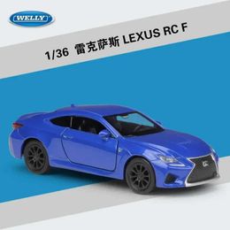 Diecast Model Cars WELLY 1 36 LEXUS RC F High Simulation Diecast Car Metal Alloy Model Car Toys for Children Gift Collection Y240520IV6P