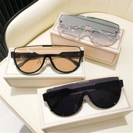 Sunglasses Outdoor Semi-round Vintage Designer Half Frame Oversized Sun Glasses Monoblock Goggle Shades For Women & Men