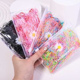 Hair Accessories 1000/2000 pieces of candy Coloured elastic headbands childrens rubber headbands childrens ponytails d240520