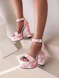 Casual Shoes Buckle Strap Female Sandal Fashion Womens 2024 Open Toe High Heels Large Size Girls Luxury Peep Beige High-heeled Low