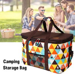 Outdoor Camping Storage Bag 60L Largecapacity Picnic Bags Adjustable Height Handheld Or Shoulder Backpack WJT006 240517