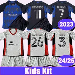 24 25 San Jose Earthquakes Kids Kit Soccer Jerseys MORALES RICHMOND OCHOA RODRIGUES DANIEL 2023 Home Away Football Shirt Child Uniforms