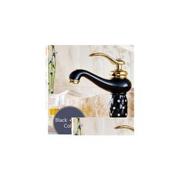 Bathtub Faucets Bathroom Basin Gold Faucet Brass With Diamond Crystal Body Tap Luxury Single Handle And Cold Drop Delivery Home Gard Dh6Ws