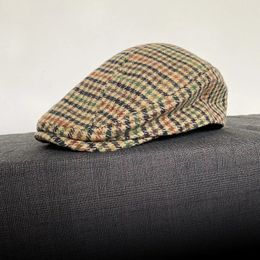 Classic Plaid Stripe sboy Cap for Men Women Winter Wool Flat Ivy Vintage Gatsbay Hat Irish Outdoor Cabbie Beret BJM94 240520