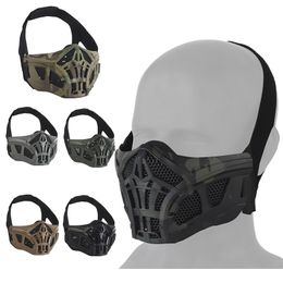 Outdoor Airsoft Shooting Tactical Mask Face Protection Gear Half Face Halloween Cosplay NO03-129