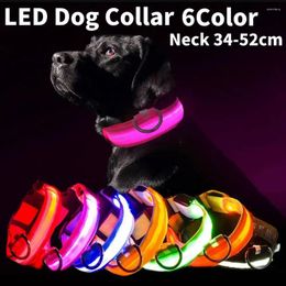 Dog Collars LED Collar Glowing Flashing Luminous Safety Night Light For Small Medium Large Dogs