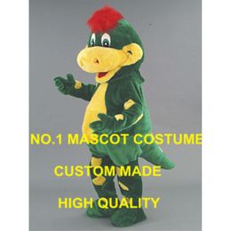 DINO DINOSUAR MASCOT Adult Size high quality cartoon character little green dino dinosaur fancy dress costumes 2481 Mascot Costumes