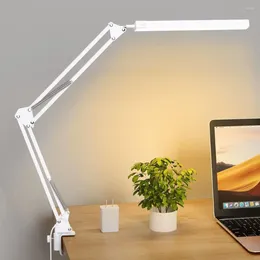 Table Lamps Adjustable Foldable Desk Lamp Double Swing Arm LED Light Eye-Caring Architect Task Dimmable For Work