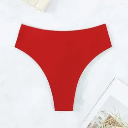 Women's Swimwear Cutout Design Swim High Waist Solid Colour Swimming For Women Back Bikini Bottom Quick-drying Trunks
