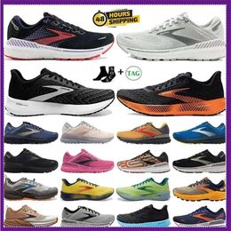 2024 Designer Brooks Launch 9 Running Shoes Mans Womens Ghost Hyperion Tempo Triple Black White Grey Yellow Orange Trainers Glycerin Cascadia 22 20 16 Sneakers