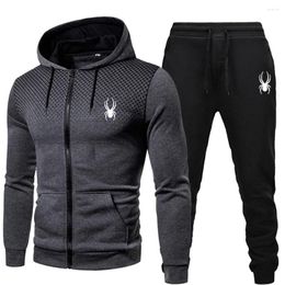 Men's Tracksuits 2 Piece Mens Track Suits Jogging Sports Sets Sweatsuits Hoodies Zipper Jackets Athletic Pants Autumn Winter Men Clothing