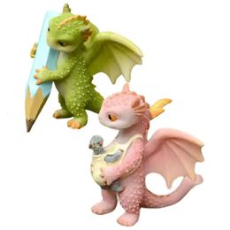 Dragon Statue Cute Ornaments Miniature Fairy Garden FigurineLandscape Bonsai Decor Resin Home 240520