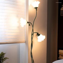 Floor Lamps Flower Lamp E26 Elegant 3 Head Lily Tall 67 In With Adjustable Light And Foot Switch For Living Room Bedroom