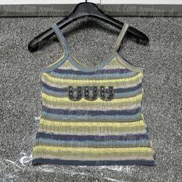 Women Knits Vests Stripe Tank Tops Multiple Colours Singlets Jacquard Knitted Tanks Summer Designer Tanks Sleeveless Tees