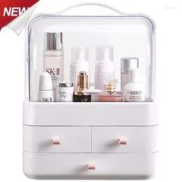 Makeup Brushes Portable Cosmetic Box 3 Layers Drawer Tools Organizer Water-proof 70% Space Save Skin Care Product Finishing Container