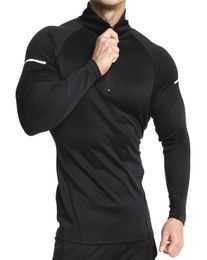 Men039s TShirts Men Long Sleeve Shirt Solid With Hoodie Hodybuilding Tshirts Jogger Workout Light Weight Hoodies5575002