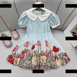 Top New Summer Dress Fashion Brand Cartoon Letter Style Kids Girl Clothes Baby Girls Princess Dresses Size 110-160 CM Princess Dress April19