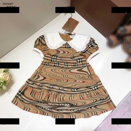 Top designer baby clothes Animal floral print Kids Skirt Size 100-150 CM girl Dress Child Summer lapel skirt New Products May03