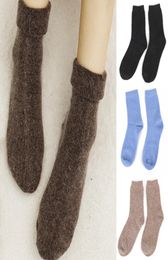 Super Thicker Solid Socks Angora Cashmere Women Girls Socks Winter Warm Funny Happy Female Women Socks5240513