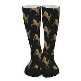 Women Socks Golden Horse Spring Cute Animal Stockings Leisure Female Soft Breathable Design Cycling Non-Slip
