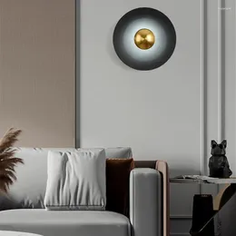 Wall Lamp Macaron Interior Lighting Fixtures Post-modern Contracted Style Creative Personality Flying Saucer Indoor Light